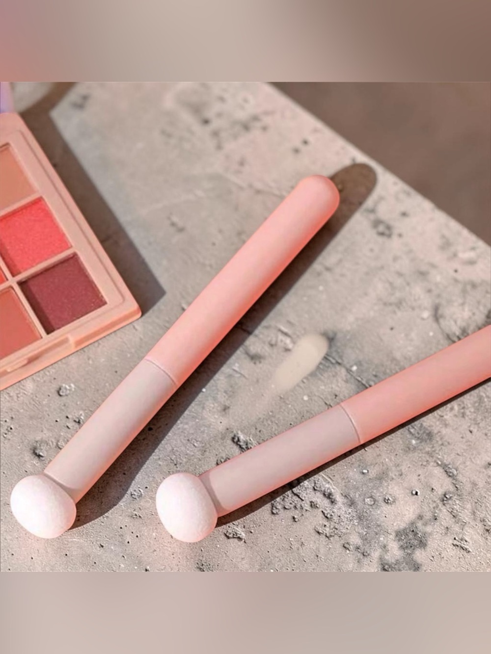 SHEIN 2 pc Light Pink Concealer Makeup Sponge Sticks